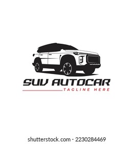SUV car Auto care logo designs, vintage retro logo for automotive or car modification template