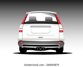Suv car - back view 