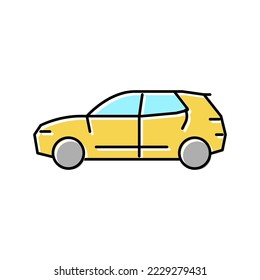 suv car color icon vector. suv car sign. isolated symbol illustration
