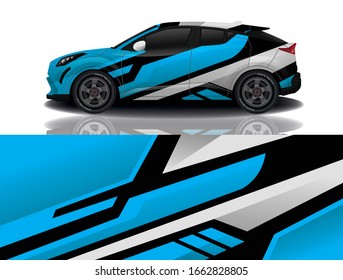 suv car decal wrap design vector