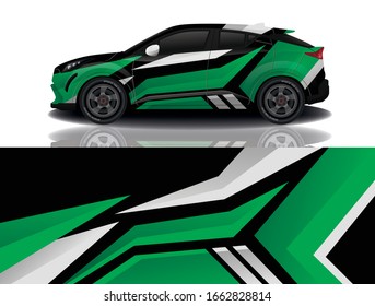 suv car decal wrap design vector