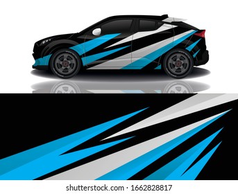 vectorial de diseño de envoltura de calcomanías de camión suv