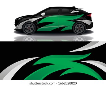 suv car decal wrap design vector