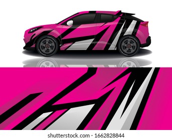 vectorial de diseño de envoltura de calcomanías de camión suv
