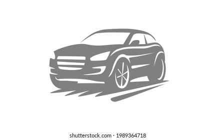 Suv car design logo vector