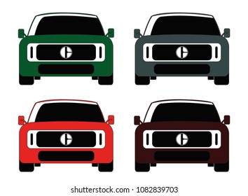 SUV car in front different color set