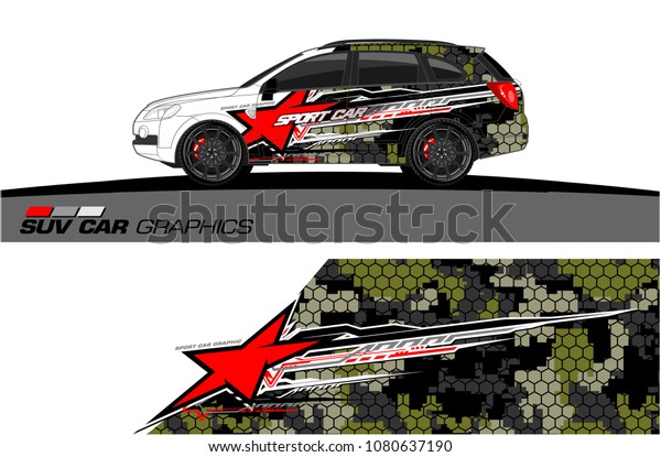 SUV Car Graphics vector for vinyl wrap.
abstract star with grunge
background