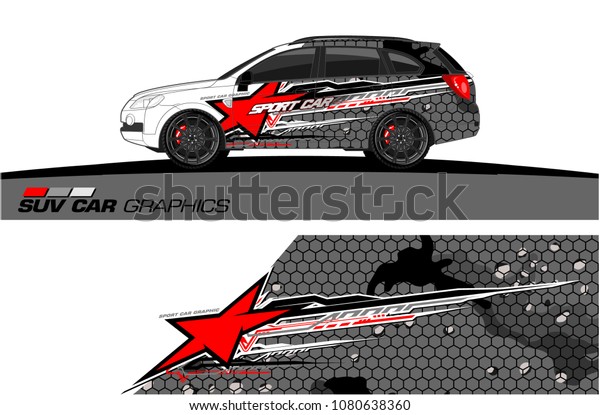 SUV Car Graphics vector for vinyl wrap.
abstract star with grunge
background