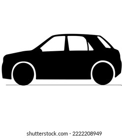 SUV car icon isolated on white background, vector illustration