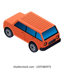 Suv car icon. Isometric of suv car vector icon for web design isolated on white background
