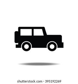 SUV Car Icon Vector Illustration
