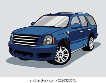 SUV Car illustration in vector. Transportation. Vehicle