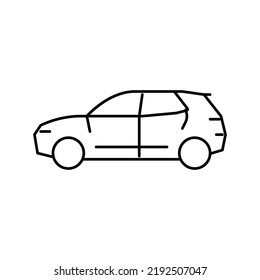 suv car line icon vector. suv car sign. isolated contour symbol black illustration