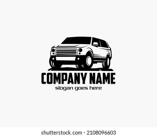 SUV car logo silhouette vector icon. off road vehicle design template.