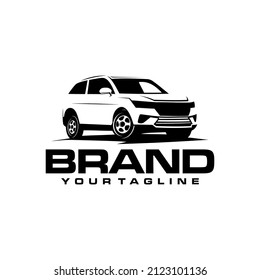 suv car logo template black color