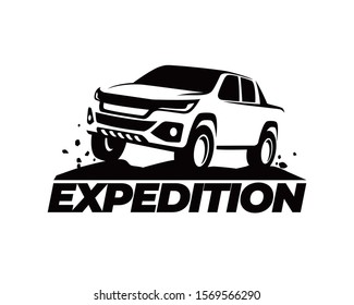 suv car logo template, expedition car design vector