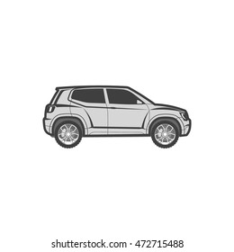 suv car modern off-road, sport utility crossover vector