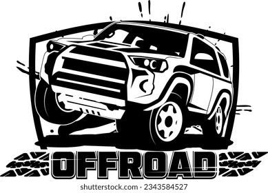 suv car offroad design vector art