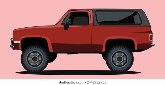 SUV car on the road Side View
