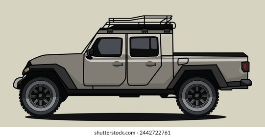 SUV car on the road Side View
