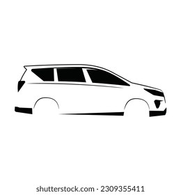 suv car side view silhouette vector design