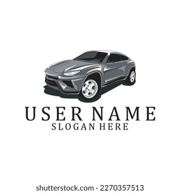 SUV car style vector, auto car logo concept, car shop logo vector