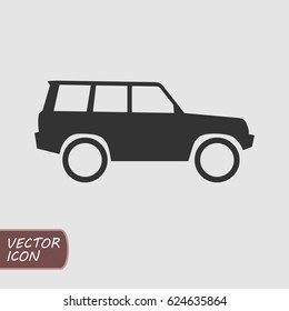 SUV car vector icon