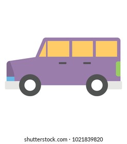 
SUV car vector icon in flat design 
