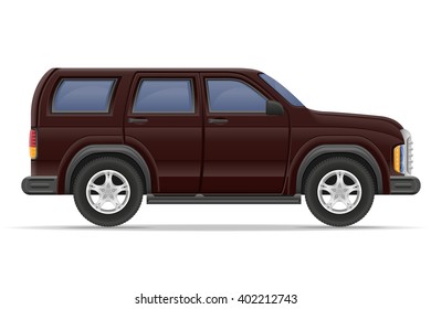 suv car vector illustration isolated on white background