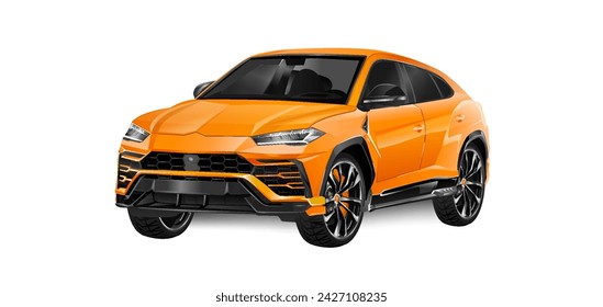 SUV car vector with transparency and shodow