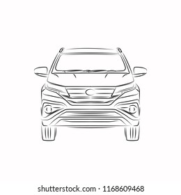 Suv Car Vectors Car Vector Outline Stock Vector (Royalty Free ...