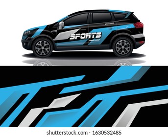 Suv car wrapping decal design