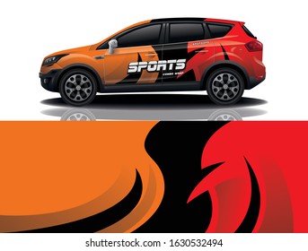 Suv car wrapping decal design