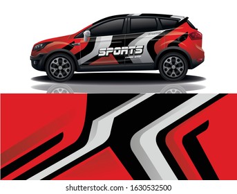 Suv car wrapping decal design