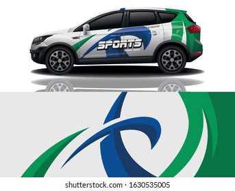 Suv car wrapping decal design