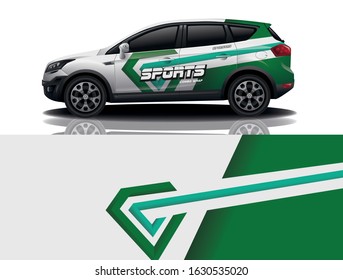 Suv car wrapping decal design