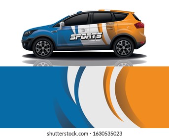 Suv car wrapping decal design