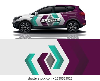 Suv car wrapping decal design