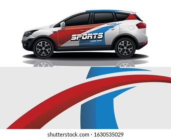 Suv car wrapping decal design