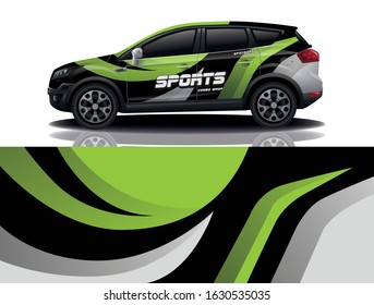 Suv car wrapping decal design