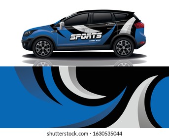 Suv car wrapping decal design