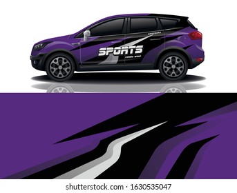 Suv car wrapping decal design