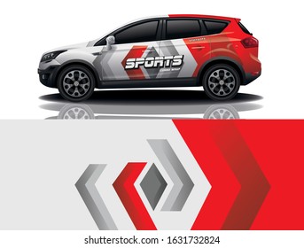 Suv car wrapping decal design