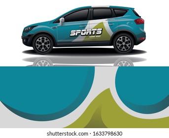 Suv car wrapping decal design
