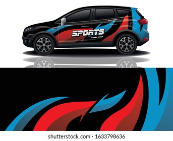 Suv car wrapping decal design