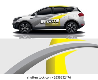 Suv car wrapping decal design