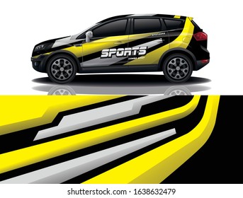 Suv car wrapping decal design