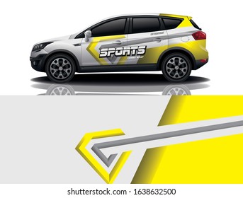 Suv car wrapping decal design
