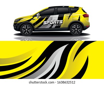 Suv car wrapping decal design