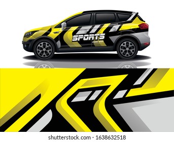 Suv car wrapping decal design